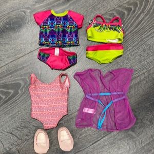 American Girl doll swim outfits and ballet